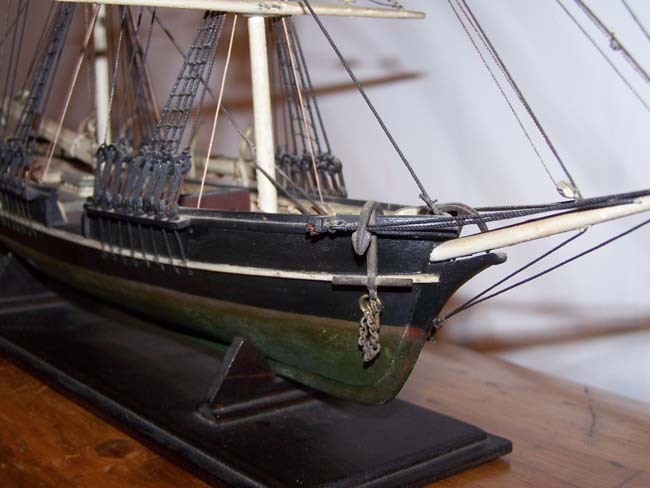 An exceptionally well made 19th century Sailor-made model of a Whale Ship circa 1870 — image 2